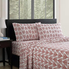 Eddie Bauer - Flannel Sheets Full Size, Anti-Pilling & Wrinkle Resistant Cotton, Touchably Soft for All-Season Comfort - Bed Sheets with Matching Pillowcases & Fitted Sheet (Jolly Trees Red)