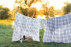 Laura Ashley - Flannel Sheets Queen Size, Anti-Pilling & Wrinkle Resistant Cotton, Touchably Soft for All-Season Comfort - Bed Sheets with Matching Pillowcases & Fitted Sheet (Mulholland Plaid Blue)