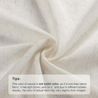 OWENIE Linen Blend Sheer Curtains 84 inches Long 2 Panels Set for Bedroom, Natural Linen Light Filtering Semi Sheer Cutain for Living Room Rod Pocket Drapes, 2pcs, Each 40 W x 84 L
