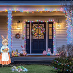 JMEXSUSS 200 LED Easter Lights Outdoor Indoor for Decorations, 66 Ft Connectable Pastel Easter Lights String Clear Wire Plug in for Bedroom Tree Room Party Spring Decor