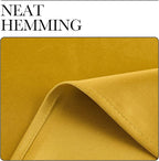 NICETOWN Room Darkening Gold Curtains 63 inch Length 2 Panels - Grommet Top Sound Reduction Privacy Faux Silk Satin Thermal Drapes for Bedroom/Living Room, W52 x L63