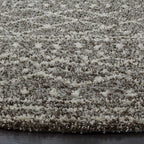 SAFAVIEH Arizona Shag Collection 8' Round Brown / Ivory ASG741B Moroccan Non-Shedding Living Room Bedroom Dining Room Entryway Plush 1.6-inch Thick Area Rug