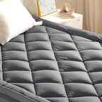 SLEEP ZONE Extra Thick King Mattress Topper for Back Pain, Plush Breathable Thick Mattress Pad Cover, Down Alternative Soft Bed Topper with Elastic Fitted Deep Pocket