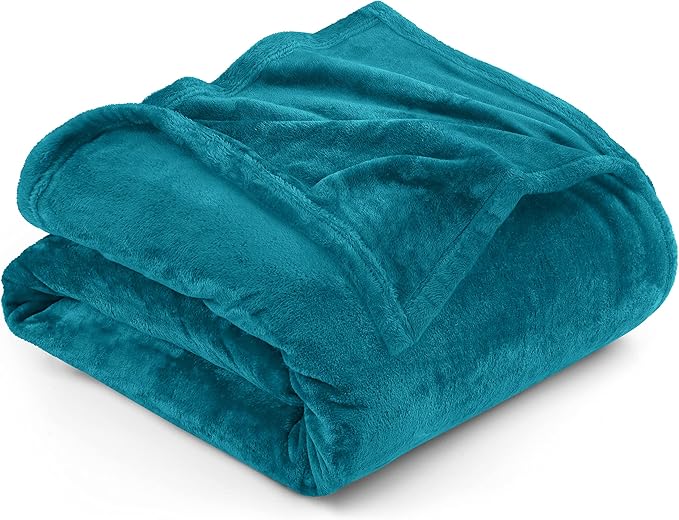 Utopia Bedding Fleece Blanket Twin Size Turquoise 300GSM Luxury Anti-Static Fuzzy Soft Microfiber Bed Blanket (60x80 Inch)