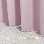 NICETOWN Kitchen Room Darkening Curtains and Drapes - Triple Weave Energy Saving Thermal Insulated Solid Grommet Room Darkening Panels for Patio (1 Pair, 46 inches by 72 Inch, Baby Pink)