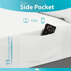 DREAMCARE King Size Sheets Set – 6 pcs Cooling Bed Sheets – up to 15” Deep Pocket King Sheet Set – 2500 Supreme Collection – Extra Soft 100% Brushed Microfiber Hotel Luxury with Side Pocket – White