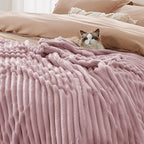 Bedsure GentleSoft Pink Fleece Blanket for Couch - Cozy Soft Blankets for Women, Cute Small Throws for Girls, 108x90 Inches