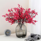 JAKY-Global 12pcs Babys Breath Artificial Flowers Gypsophila Bouquet Bulk Fake Spring Silk Small Flowers Real Touch Faux Floral for Home Bedroom Kitchen Garden Wedding Christmas Party DIY Decor (Rose)