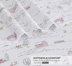 RUVANTI Flannel Sheets Full Size - 100% Cotton Double Brushed Bed Sheets Set, Deep Pockets 16 Inches, All Seasons Breathable & Extra Soft Full Sheets, Warm & Cozy, 4 Piece, Rustic Homestead