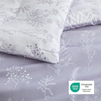 Bedsure Oversized Queen Comforter Set - Lavender Bed Set, 3 Pieces Cute Floral Bedding, 1 Soft Reversible Botanical Flowers Comforter and 2 Pillow Shams