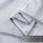 Polar Fleece Throw Blankets Travel Size for The Bed Extra Soft Brush Fabric Super Warm Sofa Throw Blanket 50" x 61"(Gray Travel)