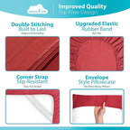 DREAMCARE Twin XL Sheet Sets – 3pcs Cooling Sheets – up to 21” Extra Deep Pocket Twin XL Sheets Set – Hotel Luxury Sheets & Pillowcases – Superior Softness 100% Fine Microfiber with Side Pocket –Brgdy