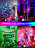 Brightown Plug in Fairy Lights Color Changing - 22 Colors 33FT 100 LED Fairy Lights with Remote,Halloween String Lights Indoor with 12 Lighting Modes, Multicolor Christmas Light for Bedroom Classroom