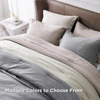 Bedsure California King Comforter Set - Soft Microfiber Bedding for All Seasons, 3 Pieces, 1 Comforter 104"x96" and 2 Pillow Shams 20"x36"+2"