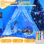 Ollny Rope Lights Outdoor Color Changing, 66FT 200 LED Waterproof Plug in Christmas Lights with Remote, 16 Colors Twinkle Outdoor String Lights for Outside Indoor Party Easter Holiday Decorations