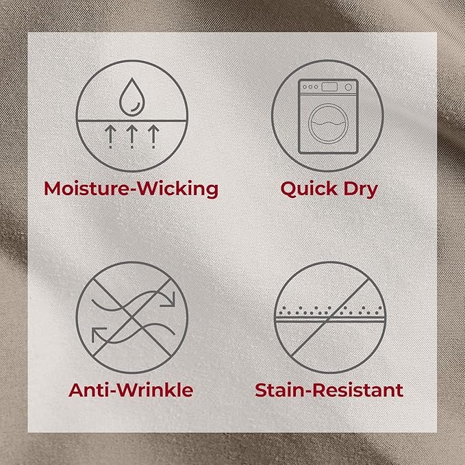 Mellanni Twin XL Sheets Set - 3 PC Iconic Collection Bedding - Hotel Luxury, Extra Soft, Cooling Bed Sheets - Wrinkle, Fade, Stain Resistant (Twin Extra Long, Tan)