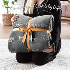 Chanasya Premium Healing Hugs Gift Throw Blanket - for Hope Support Comfort Encouragement Sympathy - Breast Cancer Chemo Surgery Get Well Soon Caring Gift - Patient Women Men Friend (Twin) Gray
