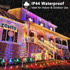 Brizled Color Changing Tree Lights, 115ft 300 LED Christmas String Lights with Remote, 11 Modes Cool White & Multicolor Christmas Lights Connectable Xmas Lights Green Wire for Xmas Home