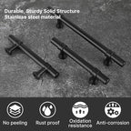 goldenwarm 25 Pack Black Cabinet Pulls 3-3/4 Inch Kitchen Cabinet Handles Black Drawer Handles Modern Dawer Pulls and Knobs Kitchen Hardware for Dresser Bathroom