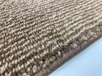 Custom Length Cut to Size Wide Width Carpet Runner Rug for Hallways, Slip Resistant Latex Rubber Backed, 31 inch Wide X Customized Length, Stripe Brown, 31 inch X 11 feet