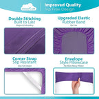 DREAMCARE King Size Sheets Set – 6 pcs Cooling Bed Sheets – up to 15” Deep Pocket King Sheet Set – 2500 Supreme Collection – Extra Soft 100% Brushed Microfiber Hotel Luxury with Side Pocket – Purple