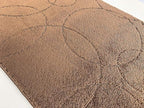 Custom Size Modern Geometric Pattern Carpet Runner Rug for Hallways, Slip Resistant Latex Rubber Backed, 31 inch Wide X Customized Length, Circles Brown, 31 inch X 18 feet