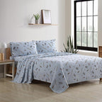 Eddie Bauer - Queen Sheets, Cotton Flannel Bedding Set, Brushed For Extra Softness, Cozy Home Decor (Snow Days, Queen)