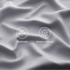 Bedsure Queen Sheets, Rayon Derived from Bamboo, Queen Cooling Sheet Set, Deep Pocket Up to 16", Breathable & Soft Bed Sheets, Hotel Luxury Silky Bedding Sheets & Pillowcases, Silver Grey