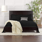 Full Sheets by Pure Bamboo, Genuine 100% Organic Viscose Derived from Bamboo Bed Sheet Set, Luxuriously Soft & Cooling, Double Stitching, Lifetime Quality Promise (Full, Black)
