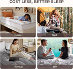 Bedsure Twin XL Mattress Topper Dorm Bedding - Extra Thick with Deep Pocket fits up to 21 Inches, Plush Soft Pillow-Top Bed Topper for Back Pain Relief, Overfilled with Down Alternative Filling, Grey