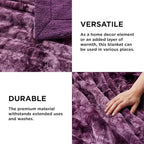 Bedsure Fuzzy Blanket Twin Size - Purple, Soft and Comfy Sherpa, Plush and Furry Faux Fur, Reversible Twin Blankets for Couch, Sofa and Bed, 60x80 Inches