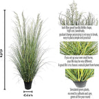 Artificial Plant 71in（6ft,2pack） Tall Artificial Grass Plant,Faux Plants Indoor Home Decorative Artificial Plants & Flowers in Pot Fake Plant, House Plant Indoor