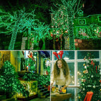 woohaha Christmas String Lights, 120V UL Certified 2PACK 50 Count Incandescent Clear Mini Green Wire Fairy Light, Xmas Tree Lights for St. Patrick's Day Patio Garden Outdoor Indoor, Green