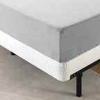 ZINUS 4 Inch Box Spring with Cover, No Assembly Mattress Foundation, Sturdy Metal Structure, Full, White