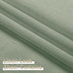 Aiyufeng Sage Green Sheer Curtains 72 inches Long 2 Panels, Fresh Textured Semi Sheer Green Curtains Linen Breathable Elegant Door Curtains & Drapes for Farmhouse/Living Room/Kitchen, 40Wx72L inch