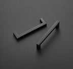 Ravinte 50 Pack Square Cabinets Cupboard Handles Matte Black Drawer Pulls Stainless Steel Kitchen Cabinet Hardware Drawer Handles 5 inch Hole Center