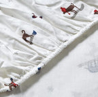 Eddie Bauer - Flannel Sheets King Size, Anti-Pilling & Wrinkle Resistant Cotton, Touchably Soft for All-Season Comfort - Bed Sheets with Matching Pillowcases & Fitted Sheet (Ski Patrol White)