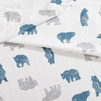 Eddie Bauer- Full Sheet Set, Cotton Flannel Bedding Set, Brushed for Extra Softness, Cozy Home Décor (Bear Mountain Grey, Full)