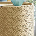 Christopher Knight Home Kaylee Modern Round Hammered Iron Accent Table (2 Pack) -Gold