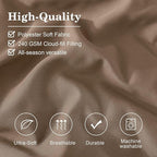 Monbix King Size Comforter Set - 7 Pieces Bed in a Bag King, Raw Umber Bedding Sets with Comforter, All Seasons Down Alternative Comforter Bed Set with Sheets, Pillowcases & Shams