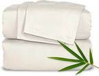 Short Queen Sheets by Pure Bamboo for RV Camper (60"x75") - Genuine 100% Organic Viscose Derived from Bamboo Bed Sheet Set, Soft & Cooling, Lifetime Quality Promise (Short Queen, Ivory)