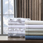 Eddie Bauer - King Sheets, Cotton Flannel Bedding Set, Brushed For Extra Softness, Cozy Home Decor (Woodland Friends, King)