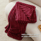 Bedsure GentleSoft Deep Red Blanket for Couch - Cozy Soft Blankets for Women, Cute Small Throws for Girls, 50x60 Inches