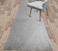 Custom Cut Non-Slip Runner Rug – 31" by 8 ft – Gripping Rubber Back – Cloud Grey – Perfect for Wide Hallways