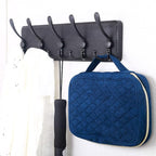 SKOLOO Rustic Wall Mounted Coat Rack: 16" Hole to Hole, Pine Real Wood Plank Wall Coat Rack with 5 Triple Hooks, Farmhouse Coat Hanger Wall Mount for Hanging Backpack Jacket Coat Hat