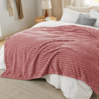 Bedsure GentleSoft Brick Dust Fleece King Blanket for Couch - Super Soft Cozy Blankets for Women, Cute Small Blanket for Girls, 108x90 Inches