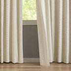 KangBang Extra Wide Pinch Pleated Blackout Curtains 84 Inch Length 2 Panels Set, Thermal Insulated Linen Curtains for Sliding Door Living Room, Rustic Pleat Draperies with Hooks,60x84, Natural Beige