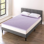 Best Price Mattress 2 Inch Egg Crate Memory Foam Mattress Topper with Soothing Lavender Infusion, CertiPUR-US Certified, Dorm Essentials, Queen