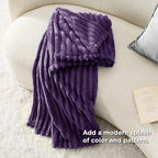 Bedsure GentleSoft Purple Throw Blanket for Couch - Super Soft Cozy Blankets for Women, Cute Small Blanket for Girls, 50x70 Inches