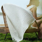 Bedsure Cooling Cotton Waffle Twin XL Blanket - Lightweight Breathable Blanket of Rayon Derived from Bamboo for Hot Sleepers, Luxury Throws for Bed, Couch and Sofa, Ivory, 66x90 Inches